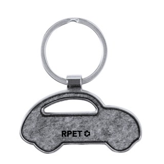 RPET and metal keyring