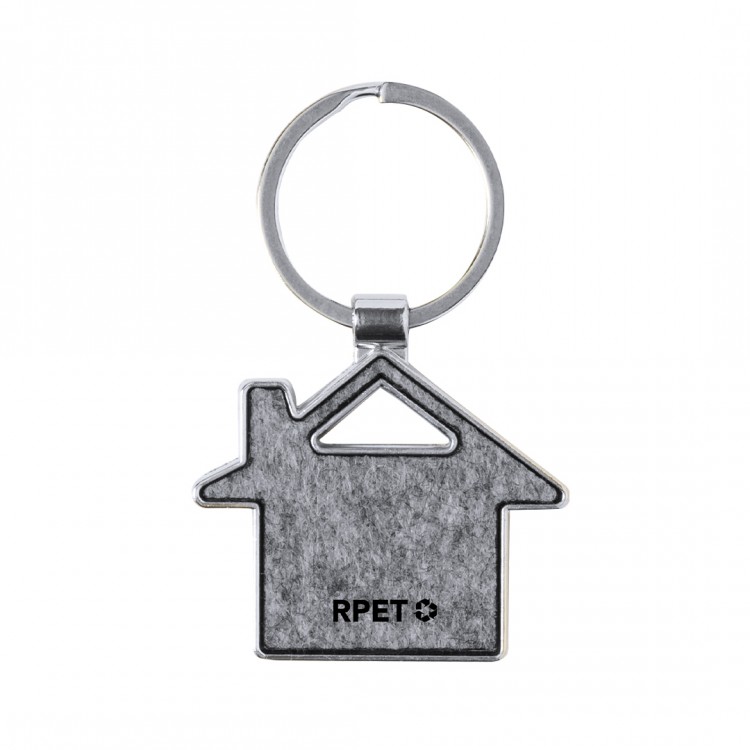 RPET and metal keyring