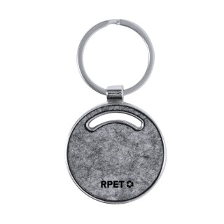 RPET and metal keyring