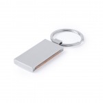 Metal and wood keyring