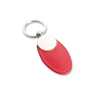 Keyring in eco-leather and metal