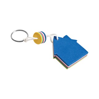 House-shaped floating keyring