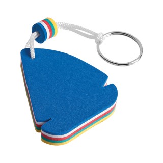 Floating boat-shaped keyring