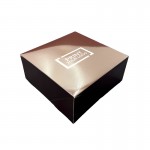 Laminated foldable cake boxes personalised with screen or hot foil printing