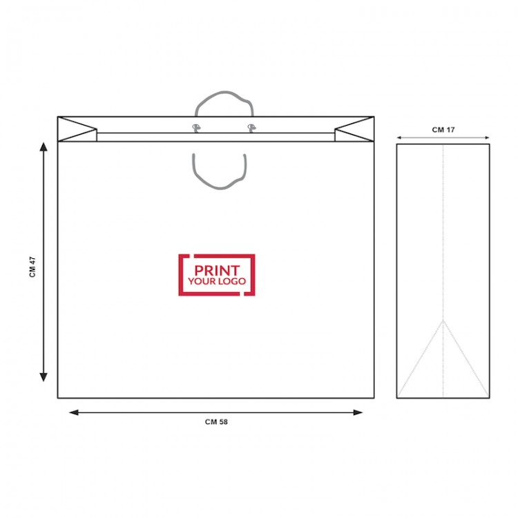 Sacos de papel "Luxo Mate" 58+17x47