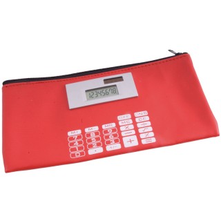 Pen case with calculator