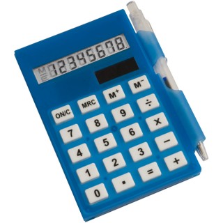 Calculator with notepad and pen