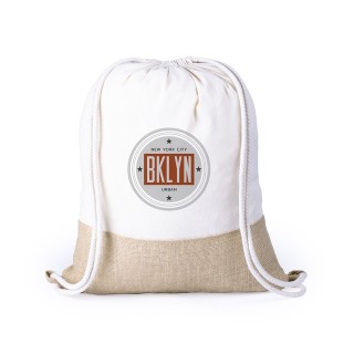 Cotton and jute backpack